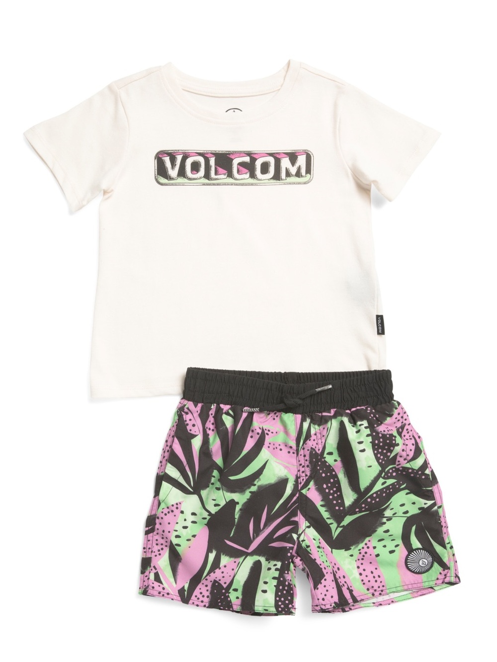 Volcom Toddler Boys Tee and Swim Trunk Set